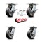 Service Caster 5 Inch Rubber on Aluminum Caster Set with Roller Bearing 4 Swivel Lock 2 Brake SCC-35S520-RAR-SLB-BSL-2-BSL-2 - alternate 5